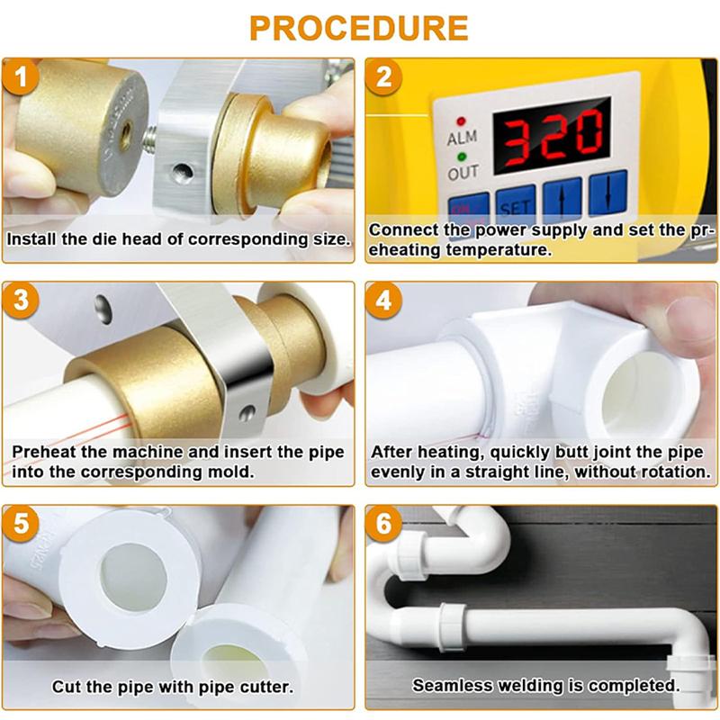 220V Pipe Welding Machine 800W/1000W Pipe Welding Iron PB/PP/PE/PPR Pipe Welding Tools, Home Water Pipe Plastic Welding Tools