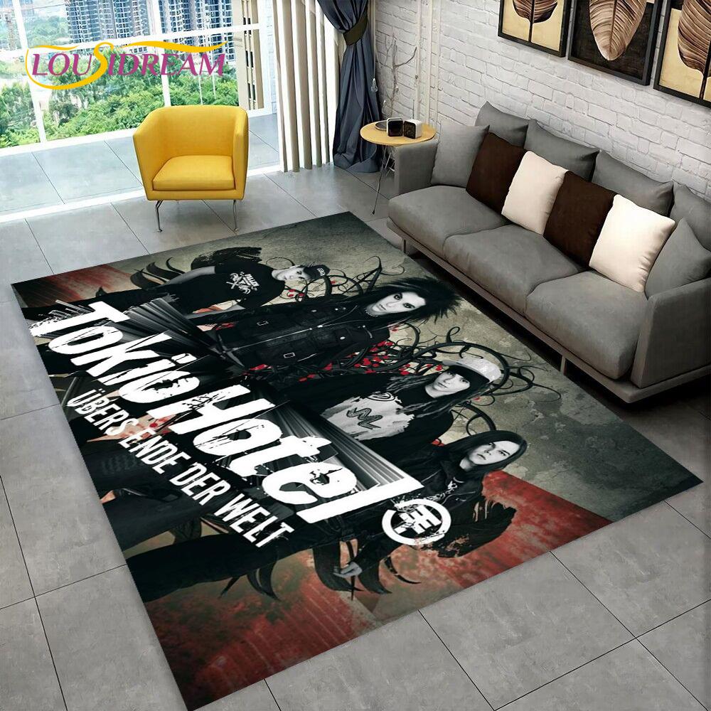 Tokio Hotel Rock Band Bill Kaulitz Carpet Rug for Home Living Room Bedroom Sofa Doormat  Decor,kids Area Rug Non-slip Floor Mat