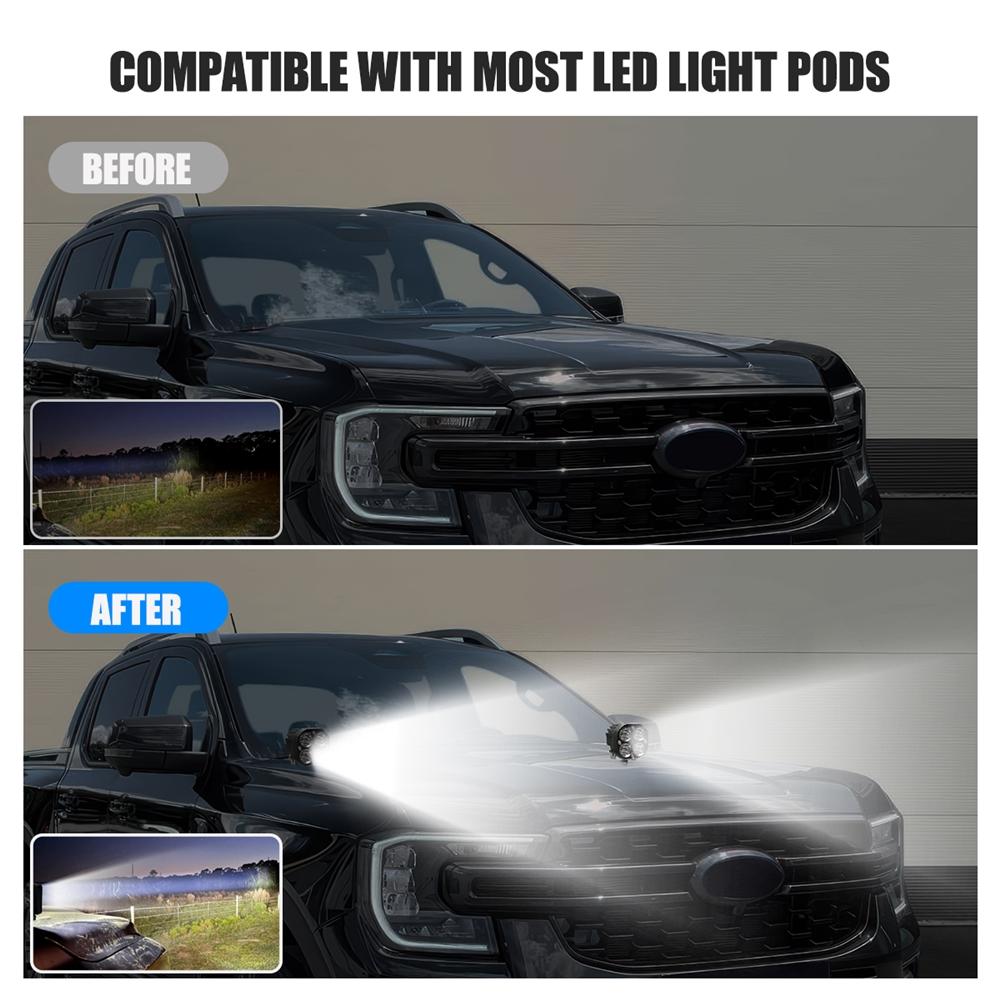 Ditch Light Halterungen Motorhauben Scharniere Montagehalterungs-Kit LED Pod Leuchte Arbeitsleuchten Halterung Für Ford Ranger 2023 2024 2025