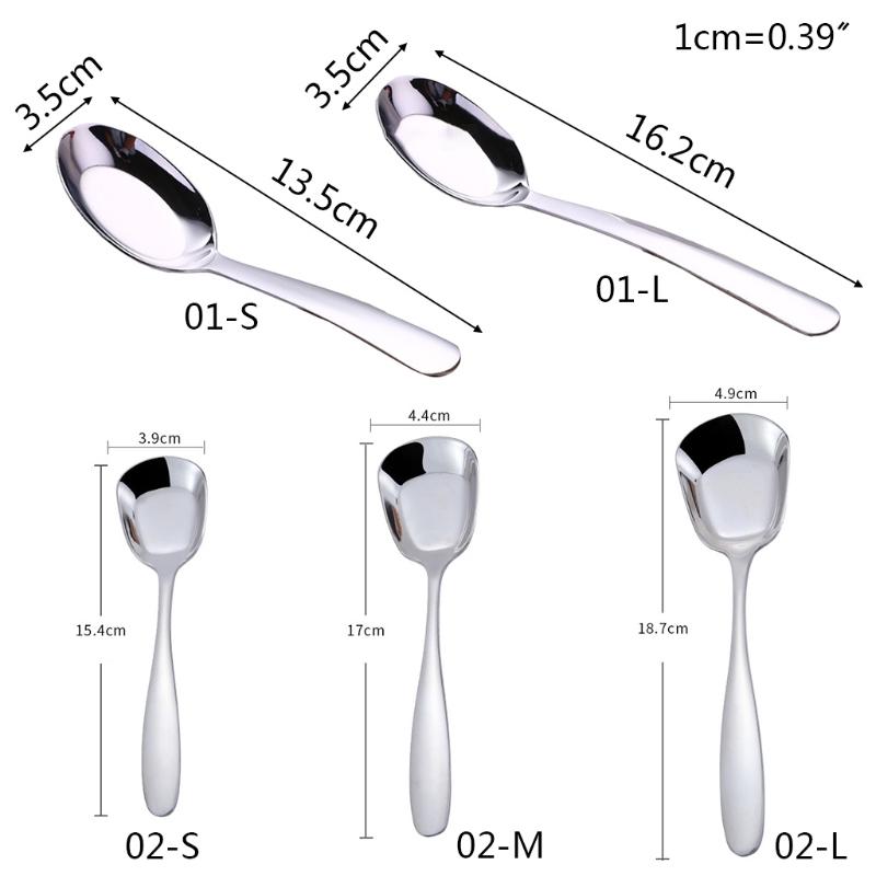 Buy Stainless Steel Kitchen Tableware Children Flat Head Spoon Soup