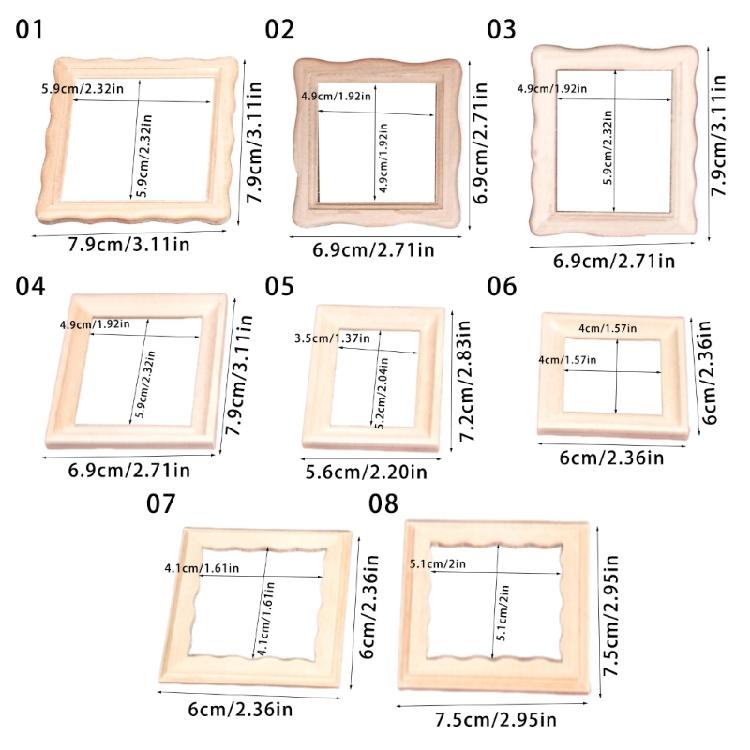 Picture Frame Miniature Dollhouses Display Accessory 1/12 Scale, Realistic Zakka Wood Dollhouses Miniature