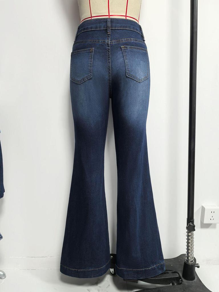 2026 Spring Retro High-Waisted Micro-Flare Slimming Women's Jeans