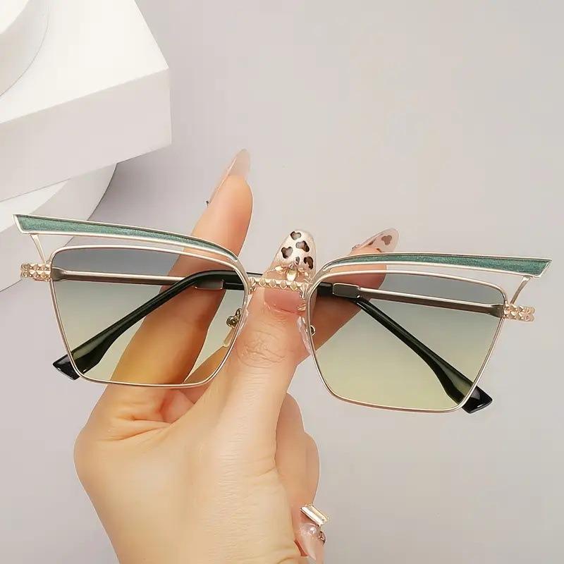 Metal Sunglasses Men UV400 Sun Glasses Women Eyeglasses Frame Driving Beach Bike Travel Anti Glare Shade Eyewear