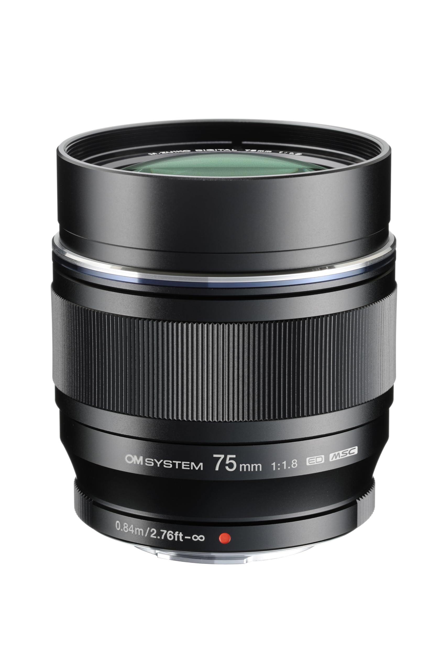 

OM SYSTEM Digital ED 75mm Lens High Speed Fixed Focal Length Compatible with All MFT Cameras PEN Models Panasonic G Black M.ZUIKO F1.8 (Olympus OM-D &