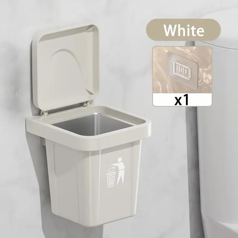Wall-Mounted Ashtray Stylish Stainless Steel Trash Can Shaped Toilet AshTray No Drilling Required for Hotel Home Decor Ashtray