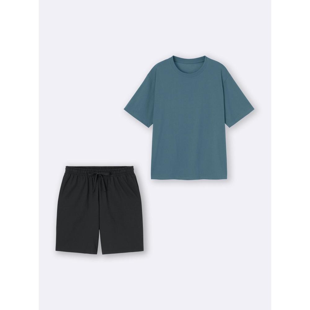 GU by Uniqlo Stil Trocken Übergroßes Set Kurzarm Shorts