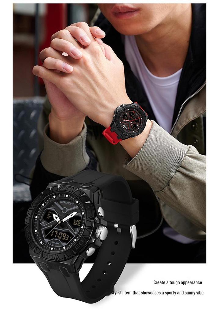 Sanda Student Waterproof Multifunction Sports Watch with Luminous Alarm