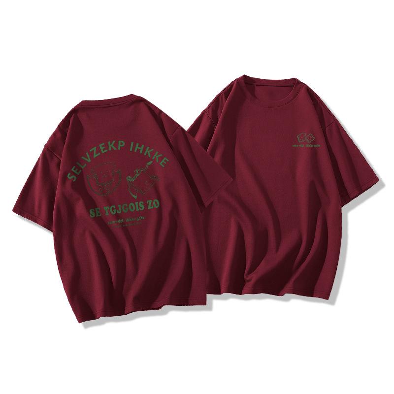 Teenager Summer Casual Short Sleeve O Neck Letter Printed Pullover Oversize Cotton T Shirt Top