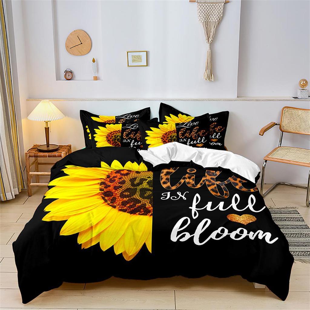3D Digital Printing Three-Piece Set, Quilt Cover, Bed Sheet, Pillowcase, Cartoon Kit