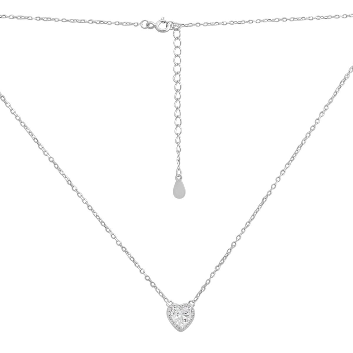 

Срібне кольє з фіанітами, вага виробу 2,16 гр (2186960) 40-45cm білий