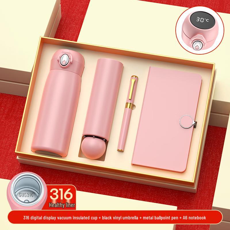 

Cherry Blossom Pink Business Gift Set with Tumbler & Stationery