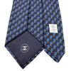 Chanel COCO Mark Business Commuting Flour Silk Tie Navy Silk Used