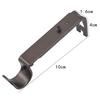 1pair Metal Single Curtain Rod Bracket Drapery Pole Holder Wall Mount Hooks