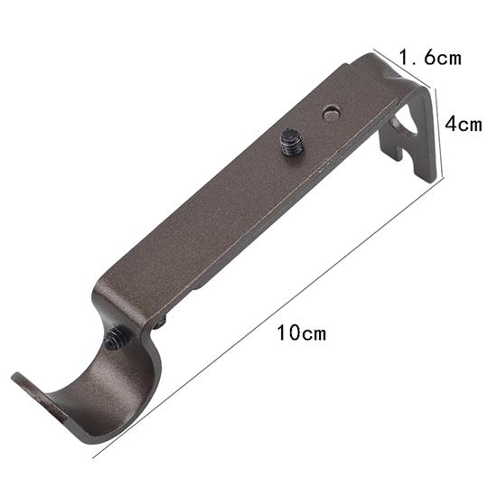 1pair Metal Single Curtain Rod Bracket Drapery Pole Holder Wall Mount Hooks