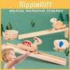 Wooden Dinosaur Ramp Toy For Kids' Concentration Development Non-electric Diy Colorful Packaging