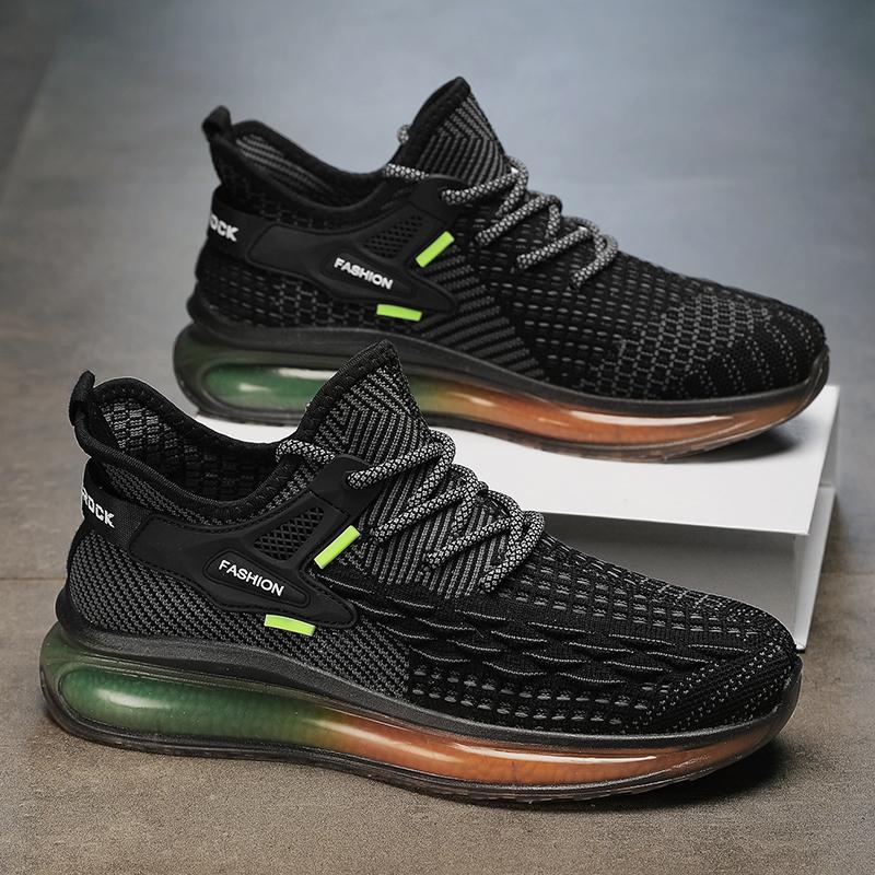 New Men's Comfortable Outdoor Sports Shoes Casual Summer Fly-knit Running Breathable Increase Coconut Shoes Trend Fashion Shoes