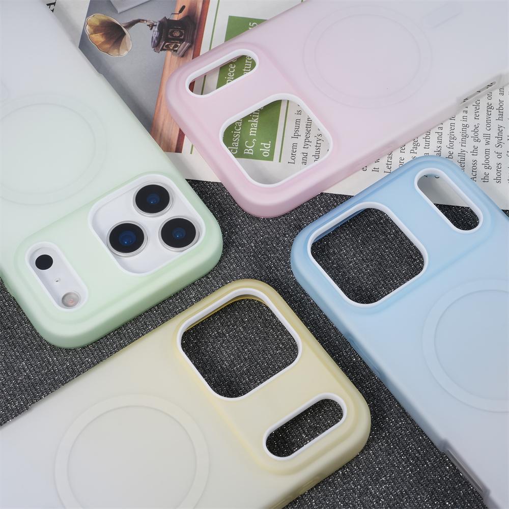 2 in 1 Gradient Jelly Magnetic Case For iPhone 17 Air 16 15 14 13 12 11 Pro Max For Magsafe Wireless Charging Matte Cover