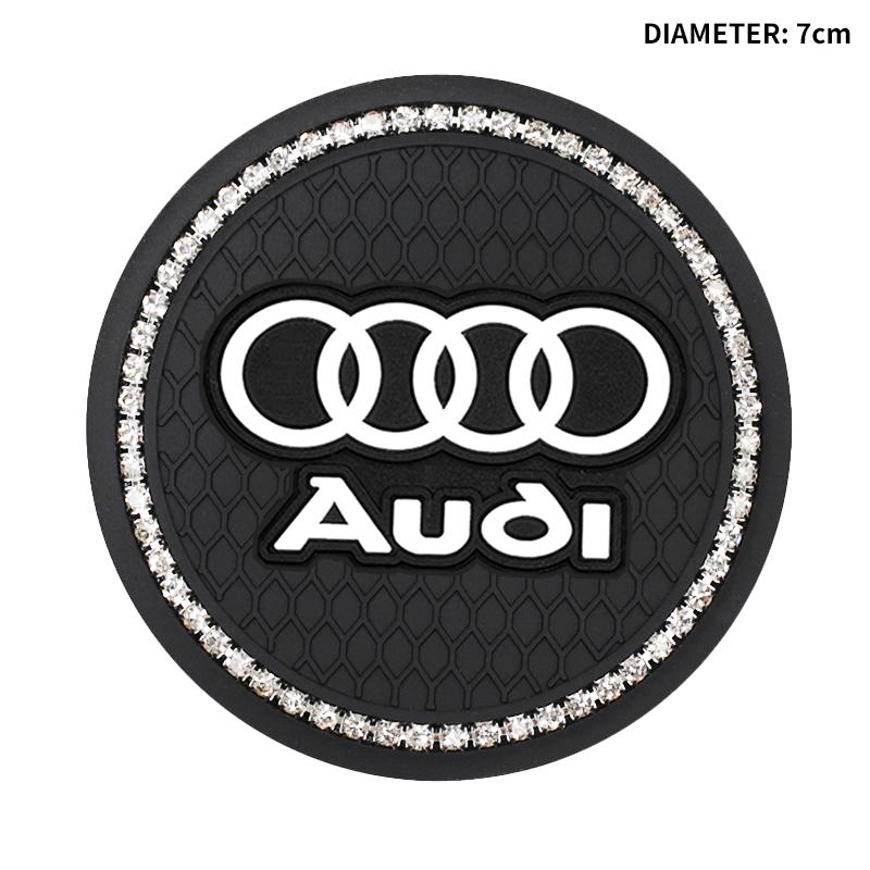 Car Coaster Water Cup Bottle Holder Diamond Non-Slip Mat Decoration For Audi A1 A2 A3 A4 A5 A6 A7 A8 Q1 Q2 Q3 Q4 Q5 Q6 Q7 Q8 B5 B6 B7 B8 C5 C6 C7