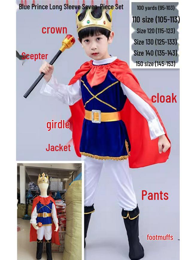 

Детский костюм короля: Хэллоуин, Маскарад, Костюм для косплея Белоснежки 110 cm