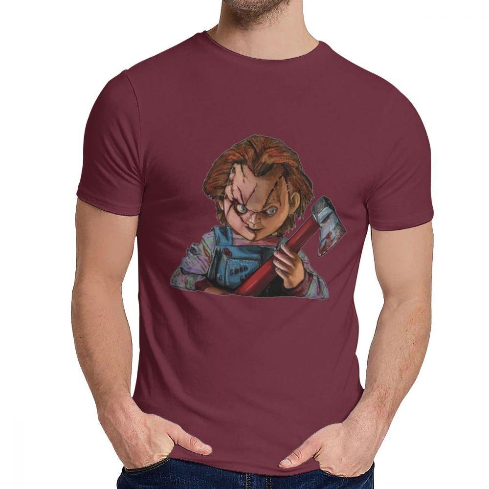 Quality Cotton Chucky Horror Child Movies T Shirt Man Soft Cotton Classic Round Neck