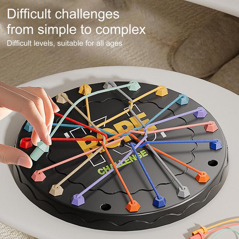 Twisted Rope Game Logical Thinking Board Game Rope Untying Game for Kids 3 Brain Teaser Puzzle Board Game Rope Knot Strategy