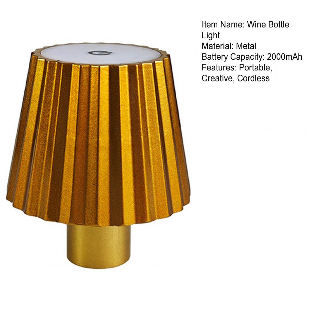 Wine Bottle Lamp Cordless Versatile Lighting Solution Wine Bottle Light For Bars Restaurants Events Metal Dimming Bar Table Lamp
