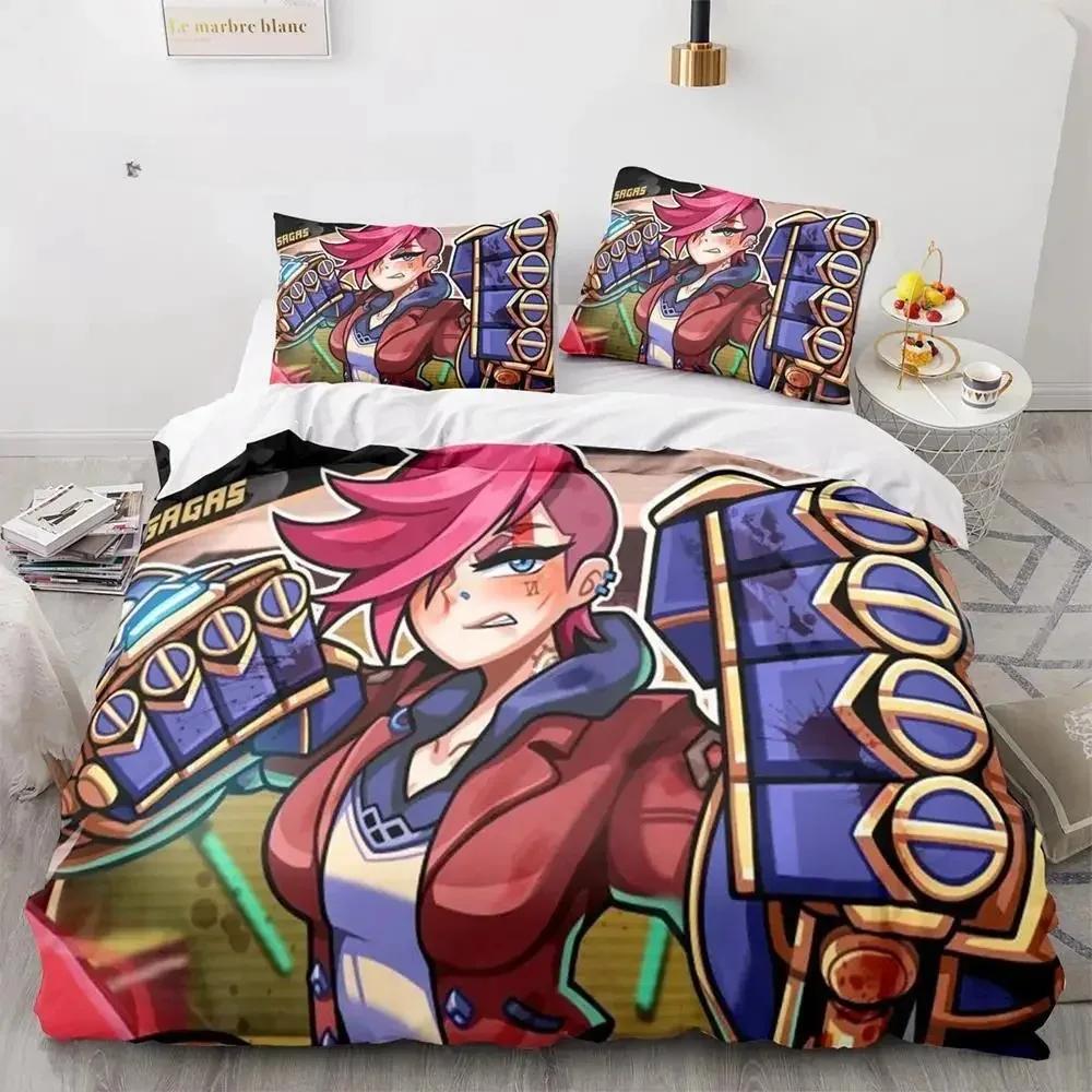 Rømning Lol Jinx Sengetøy Sett Enkelt Twin Full Queen King Size Sengesett Voksen Barn Soverom Dynetrekk Sett ropa de cama matrimonio