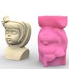 Flower Pot Silicone Mold Bowknot Girl Succulent Planter Concrete Mold DIY Craft Resin Epoxy Mold DIY Pen Holder Decor