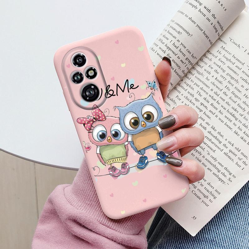 Beautiful Flowers For Honor 200 Pro Case Cute Heart Leopard Print Cover Soft Silicone Matte Protective Funda For Honor 200 Smart
