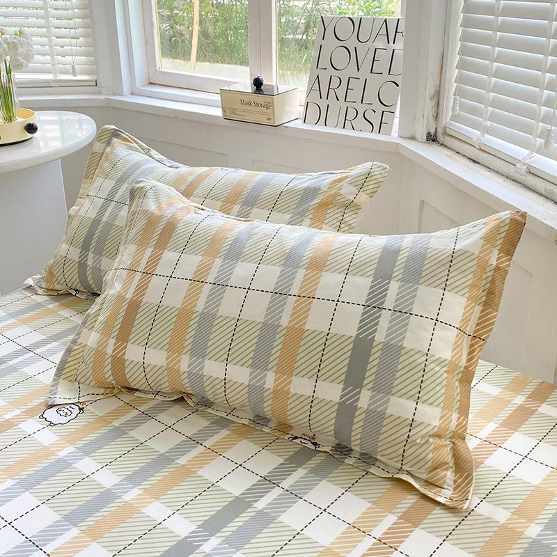 Cotton Pillowcases: Pure Cotton, Simple Style for Home, Dorms, Single & Double Rooms (Single/Pair)