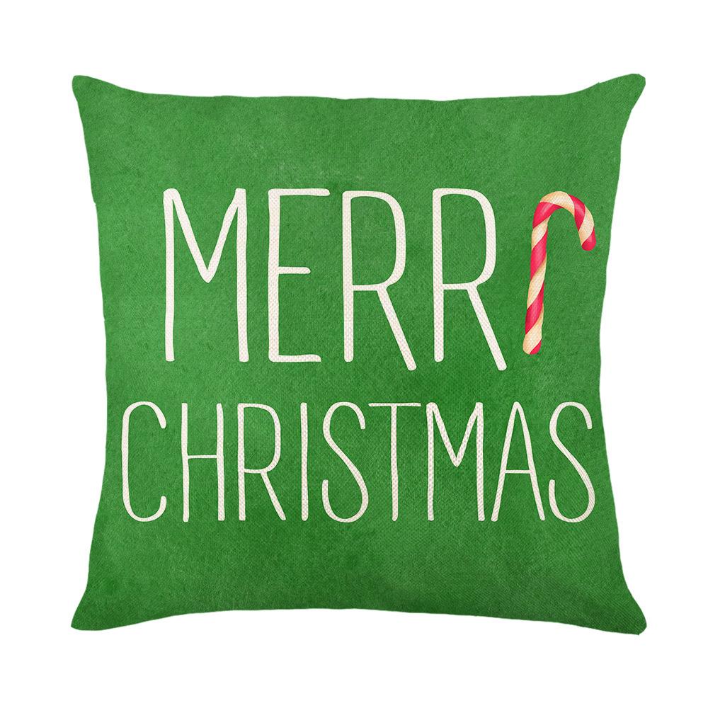 Christmas Pillow Holiday Home Living Room Sofa Cushion Cover Truck Print Polyester Pillow
