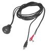 6ft Flush Mount Cable Kit USB3.0 Male to Female 2 RCA to 3.5mm Female for Motorcycles Cars Dashboard
