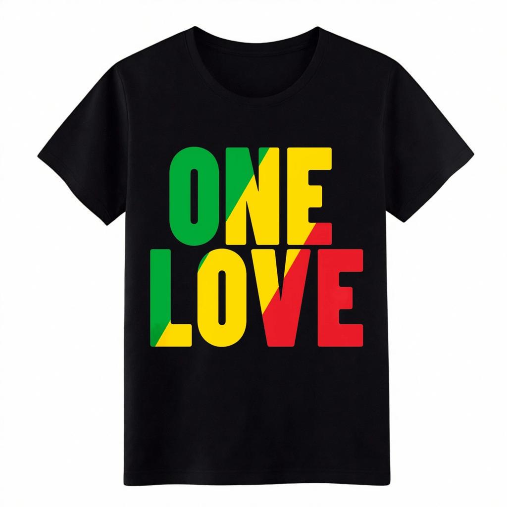 One Love Unity T-Shirt-Rasta Inspired Unisex Graphic Casual Tee Free Shipping