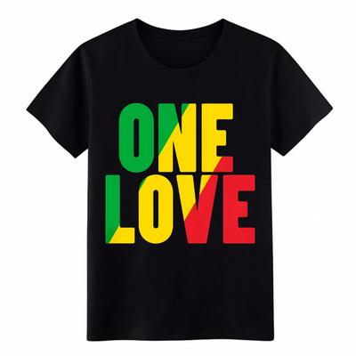 One Love Unity T-Shirt - Rasta-inspiriert Unisex Grafik-T-Shirt Lässig Kostenloser Versand