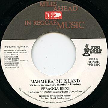 

7inch Record SPRAGGA BENZ - Jahmeka Mi Island VPS8590 VP US 1999 US Reggae, Ska & Dub