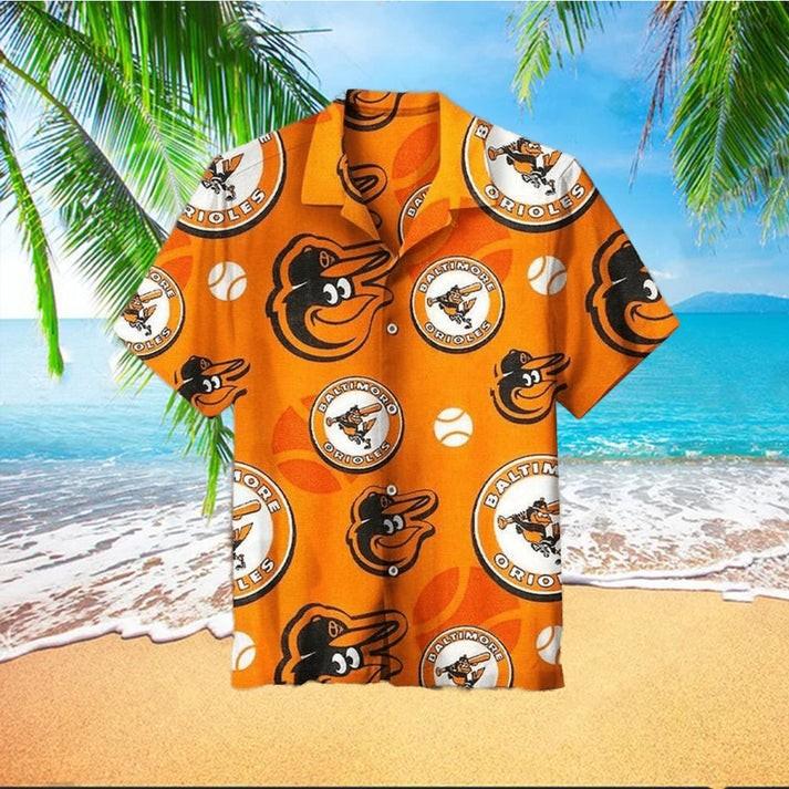 Oriole Hawaiian Shirt Baltimore Oriole And Ball Hot Summer Unisex T-Shirt M