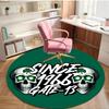 Gate 13 Logo Print Round Rug, Washable Floor Carpet, For Entryway Dorm Laundry Room Office Study, Home Decor Birthday Christmas Gift
