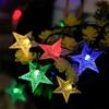 Solarbetriebene Stern Lichterkette Außen Wasserdicht Lichterkette mit 8 Modi für Weihnachten Hochzeit Party Baum Garten Feiertag 864