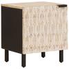 Nightstand 2 Pcs. White 40 X 33 X 46 Cm Solid Mango Wood
