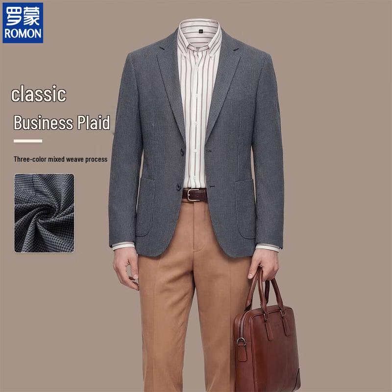 ROMON Men s Old Money Style Casual Suit Jacket 56