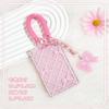 Ins Sliding Cover Card Holder Student Campus Card Holder Lanyard Anti Loss ID Holder Cards Case Bus Card Sleeve with Bow Pandent