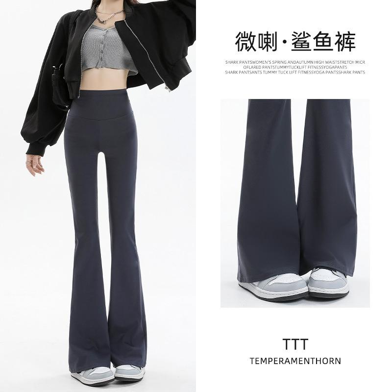 Schlaghose Damen Herbst und Winter Neu Koreanische Version Damen Hohe Taille und Hohe Elastizität Oberbekleidung Lässige Hose Barbie Fallende Leggings Trend