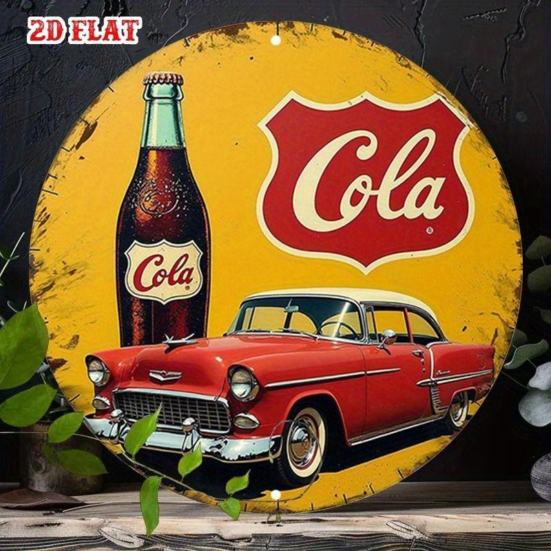 2D Flat Hanging Decorative Metal Sign Hand Painted Art