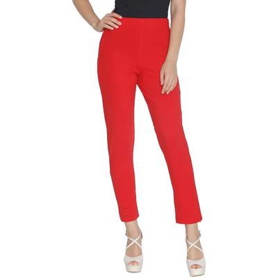 Lyra Women Solid Premium Cotton Kurtipant | Mid-Waist | Fashionwear