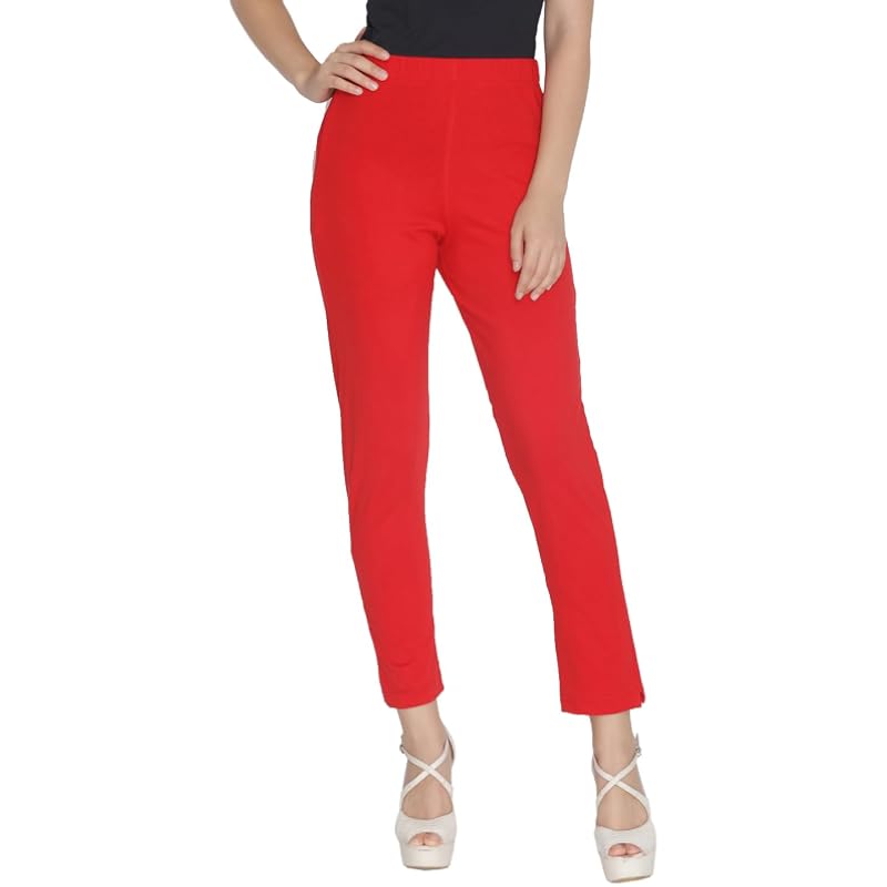 Lyra Women Solid Premium Cotton Kurtipant | Mid-Waist | Fashionwear