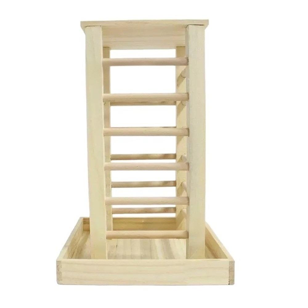 

Detachable Rabbit Hay Manger Wooden Guinea Pig Feeder Pet Grass Rack Hay Feeder Cage Accessories хакі