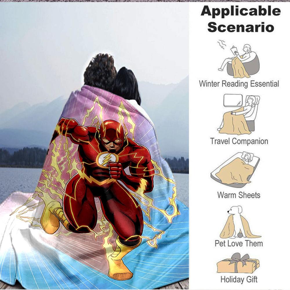 1ks Flash superhrdinská deka Lehká flanelová přehoz na pohovku, postel, cestování, obývací pokoj, kancelář, gauč, křeslo a postel
