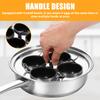 Stainless Steel 4 Cup Egg Poacher Pan Evenly Heated Poached Egg Maker Pot Easy To Release Steamed Pudding Cooker for Cooking