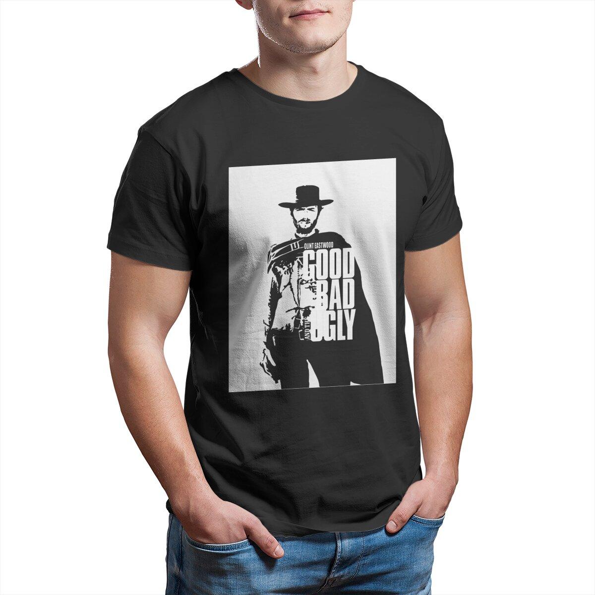 

Clint Eastwood The Bad And The Ugly T-Shirt Men Casual 100% Cotton Tees T Shirts Adult Clothing L