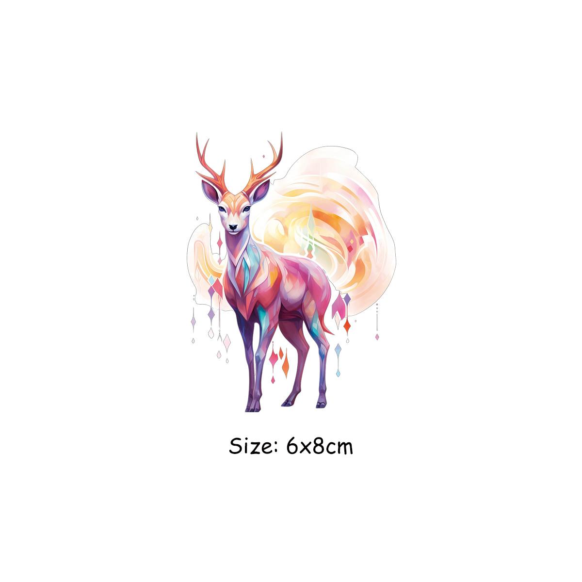 

Красочные животные термонашивка Коза Лев Лиса джинсы в полоску модный аксессуар «сделай сам» наклейка термопресс аппликация нашивка на одежду